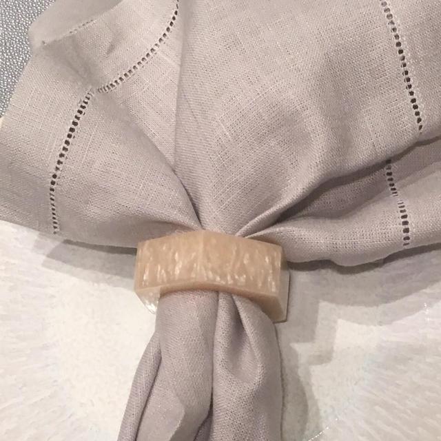 ivory marble napkin rings