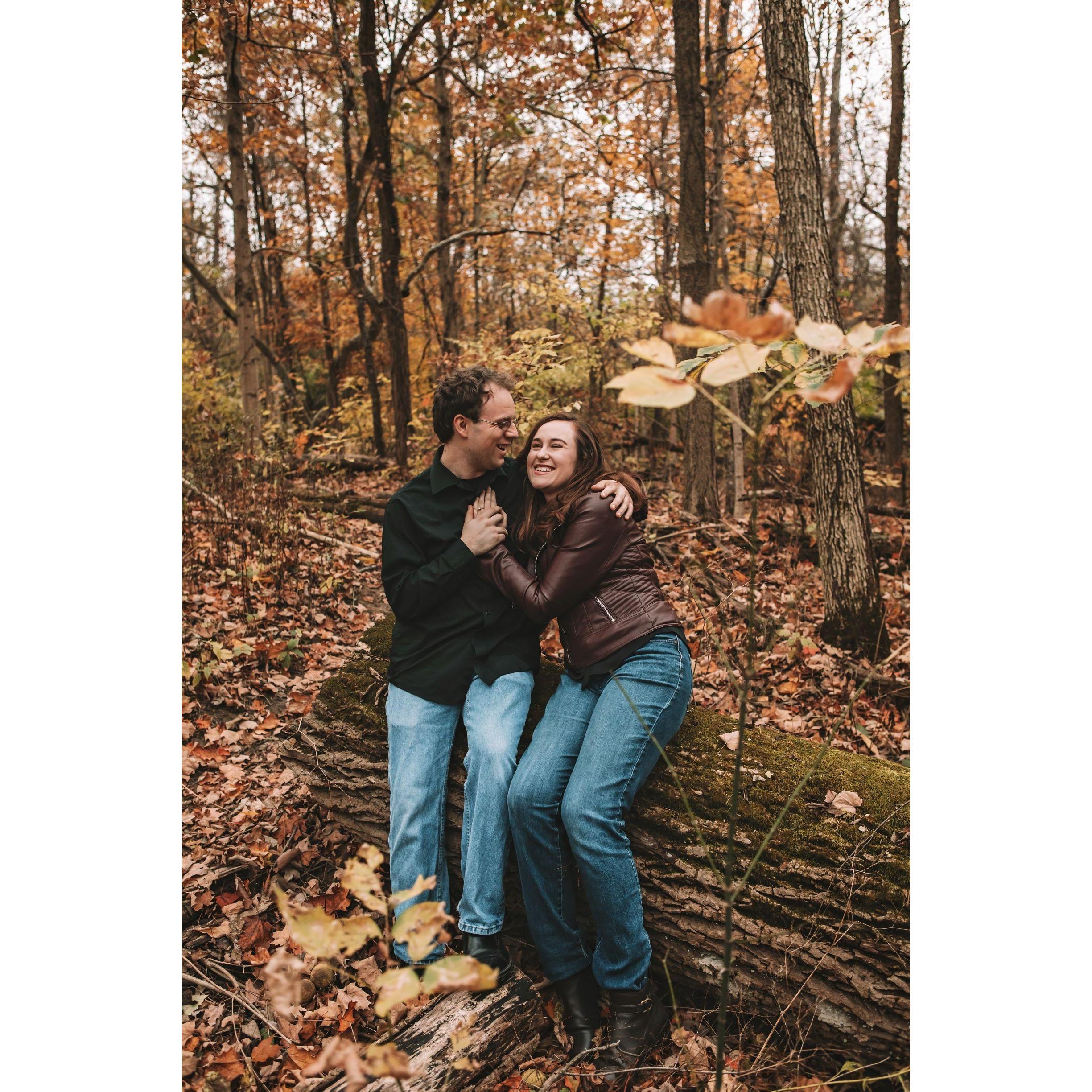 Our engagement photo shoot in Sharon Woods, one of our favorite places in Cincinnati!