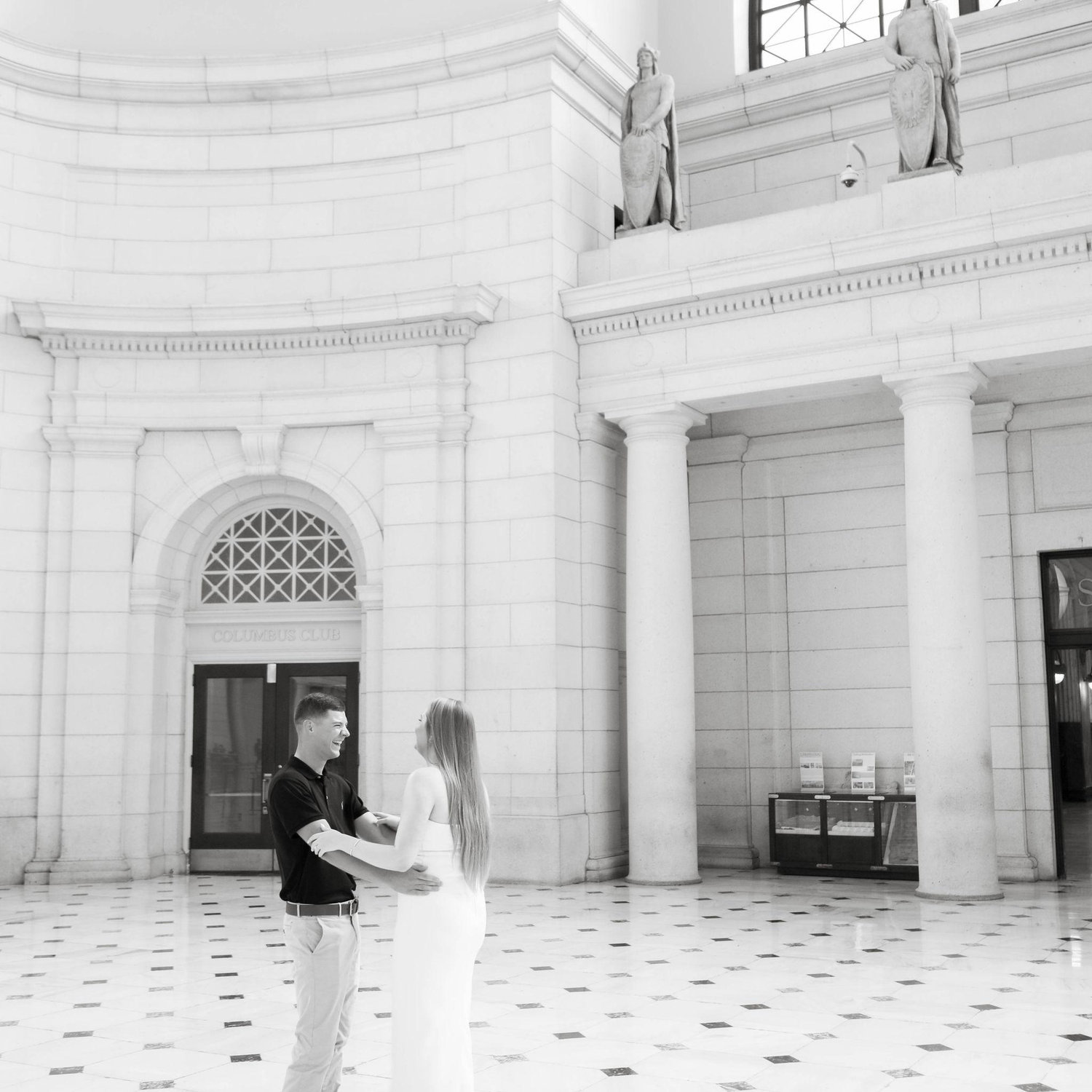 Engagement photos taken at Union Station in DC
