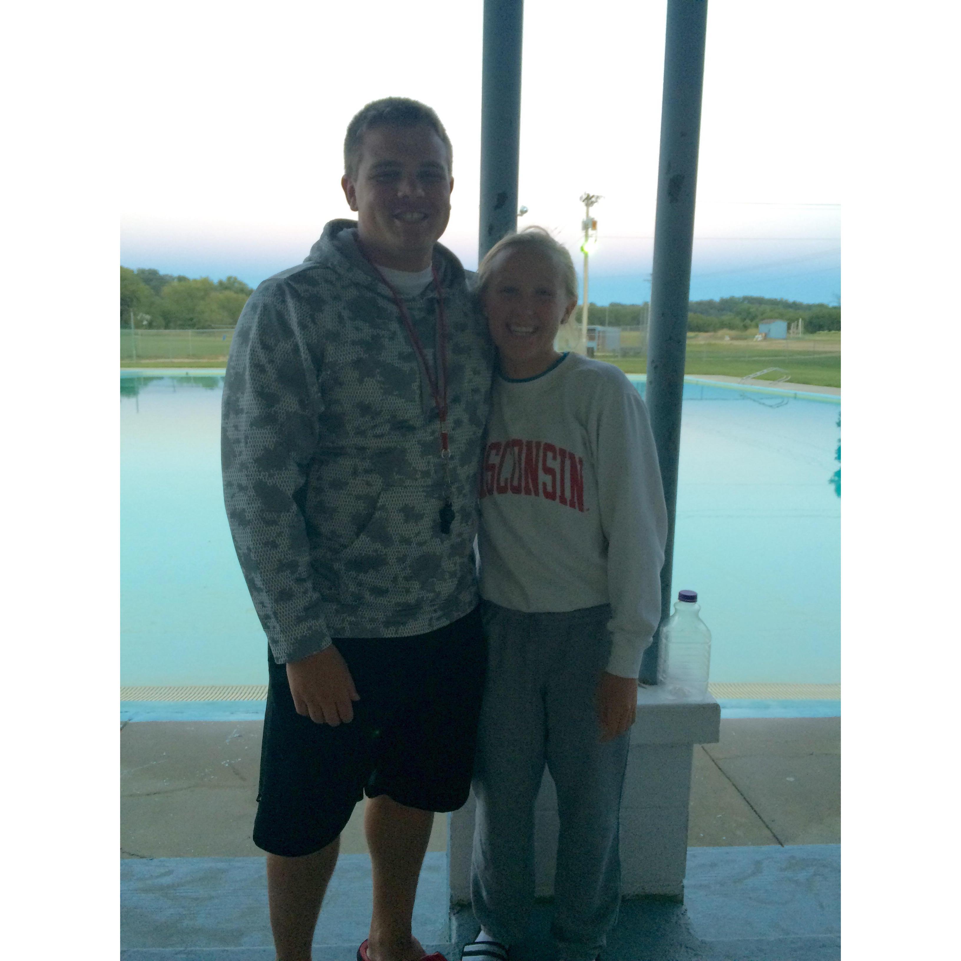 Lifeguarding at the Blanchardville Pool sometime between 2014 and 2018.