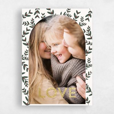 Beige Holiday Card - Cecil Foil