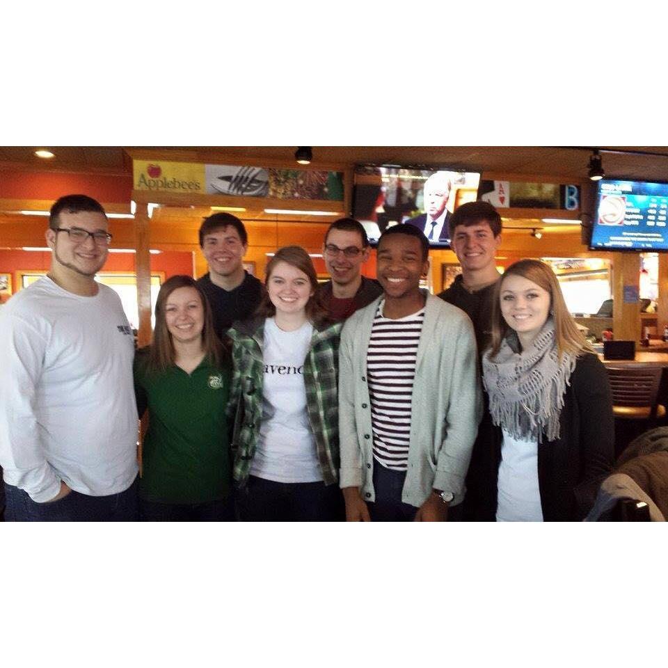Supporting Dalton's Favorite Teacher from High-school at a fundraiser.