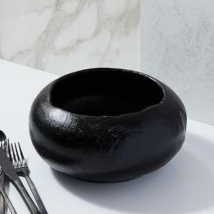 Blackened Wood Serving Bowl