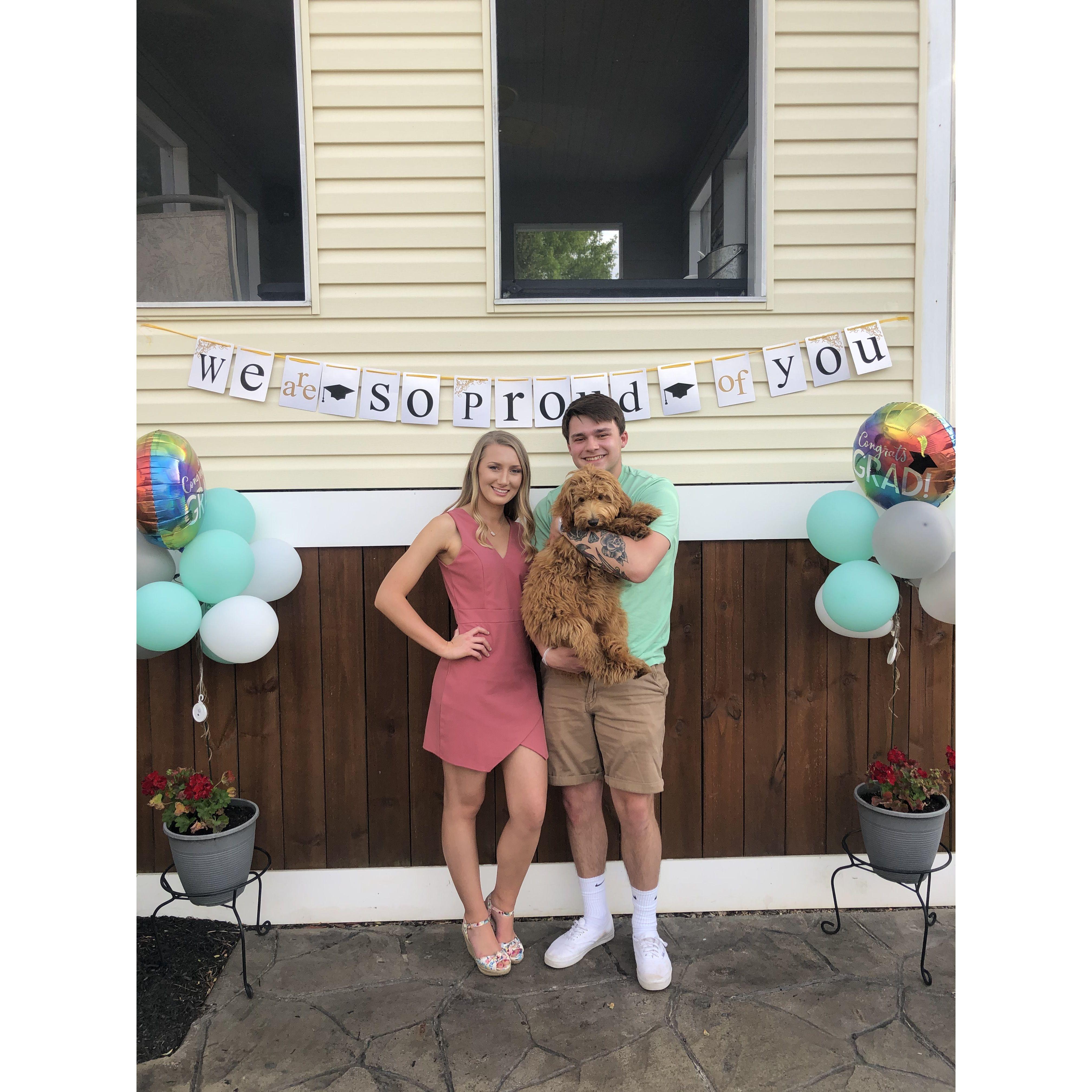 Taylor graduated with her Masters, May 2020