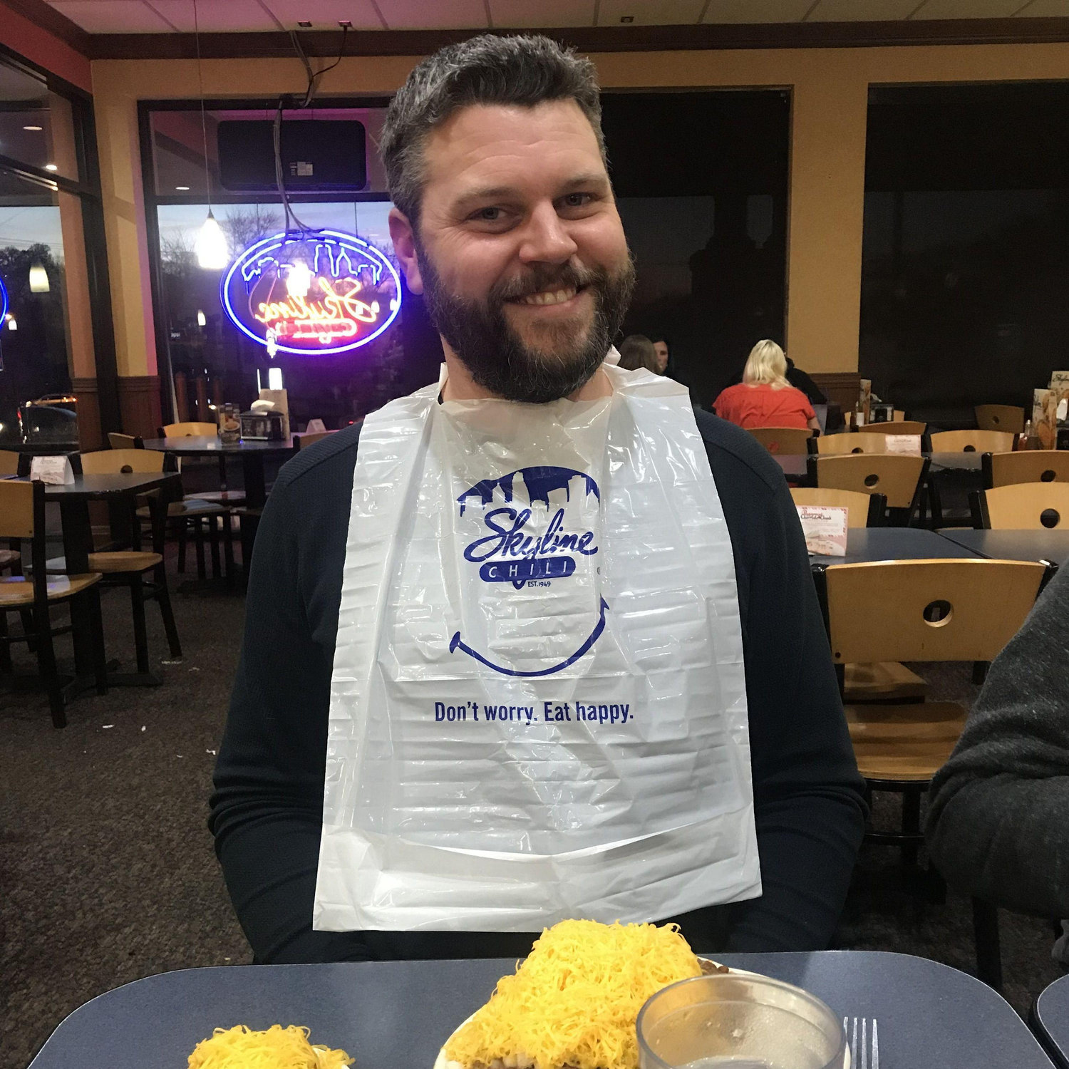 Erica knew Jim was exceptional when he went all out in trying the Cincinnati delicacy, Skyline Chili!