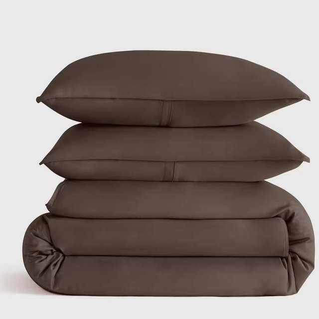 Bamboo Duvet Cover Set - Espresso, King/Cal King