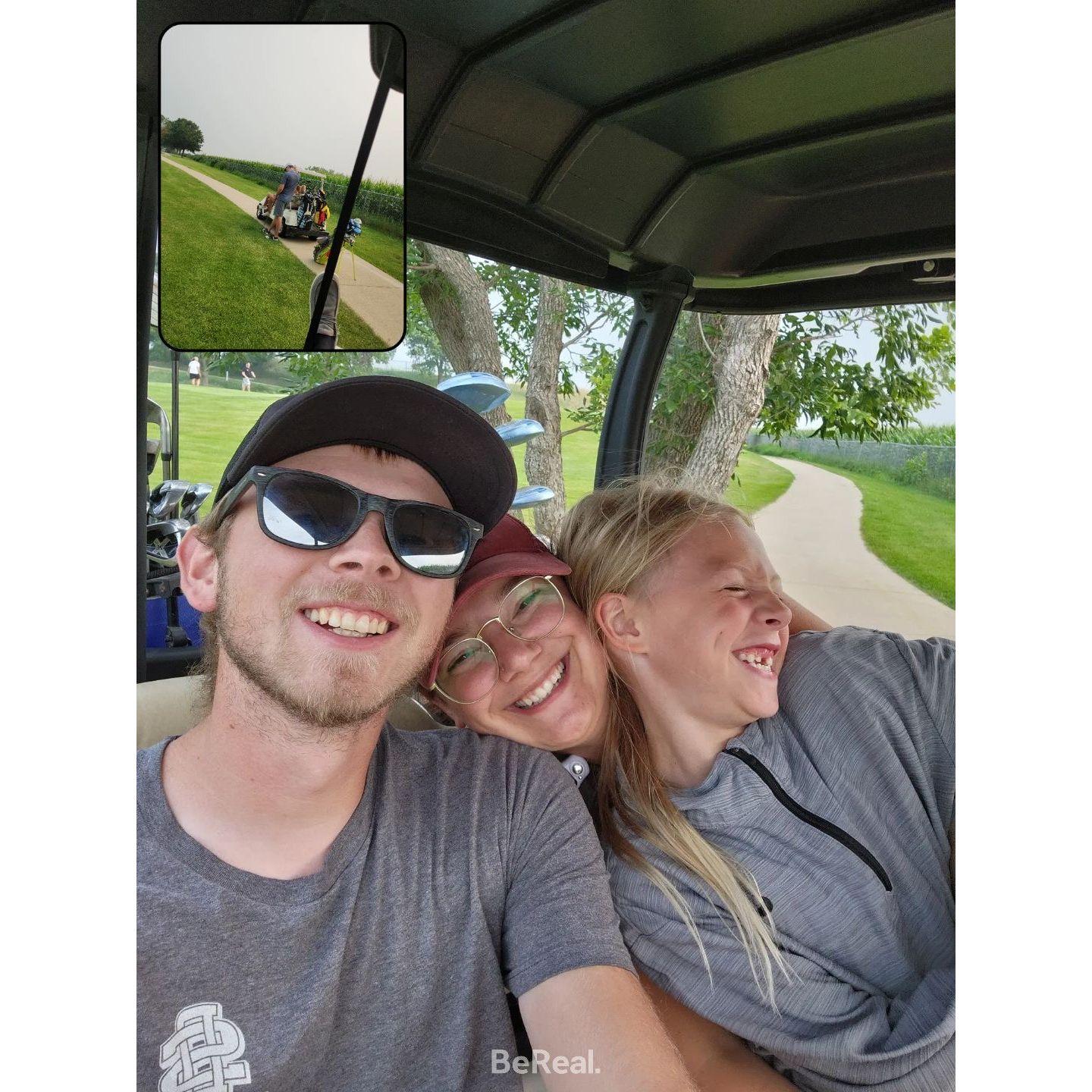 Lots of time spent golfing - don't let Elsie drive!