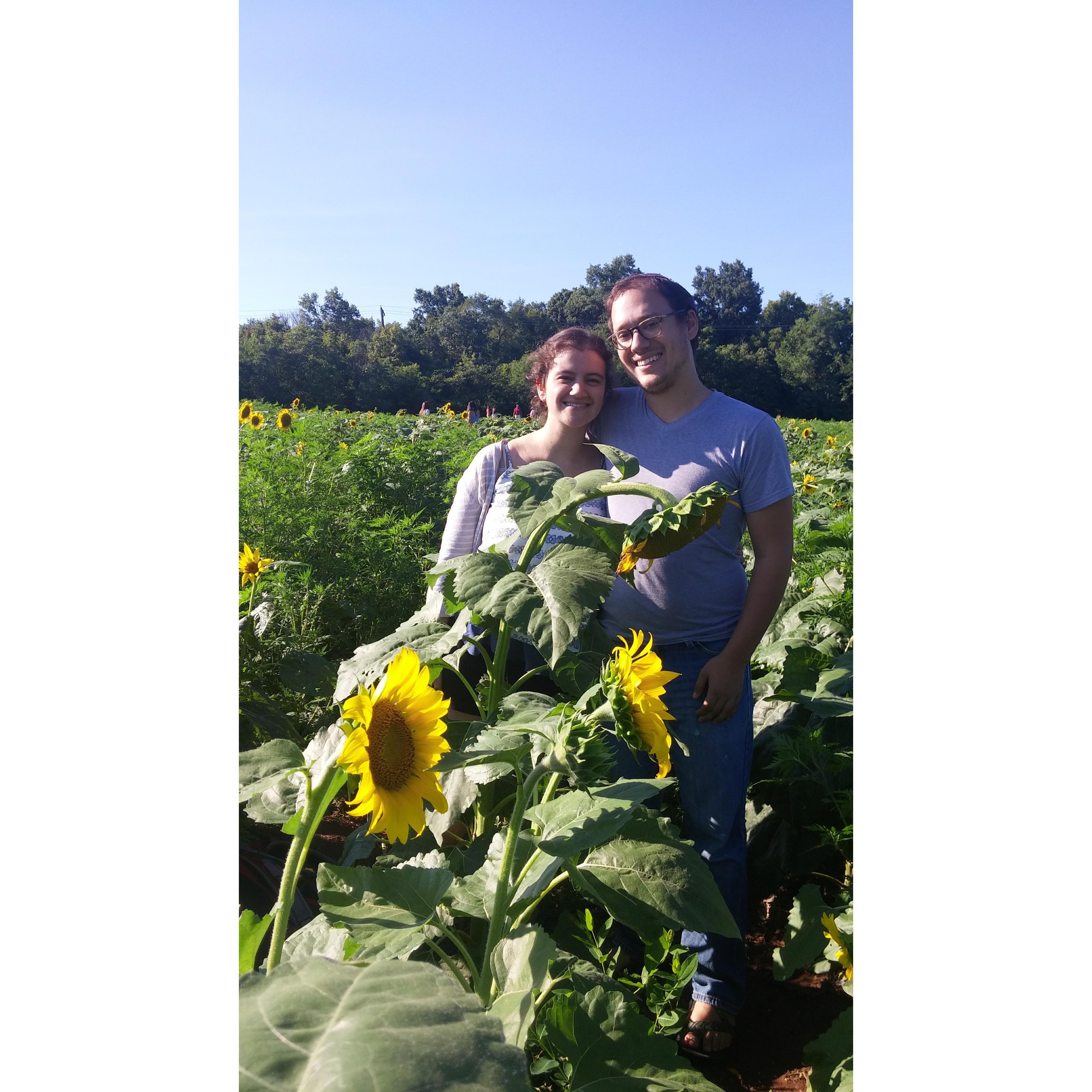 Yael and Daniel love flowers in the summertime!