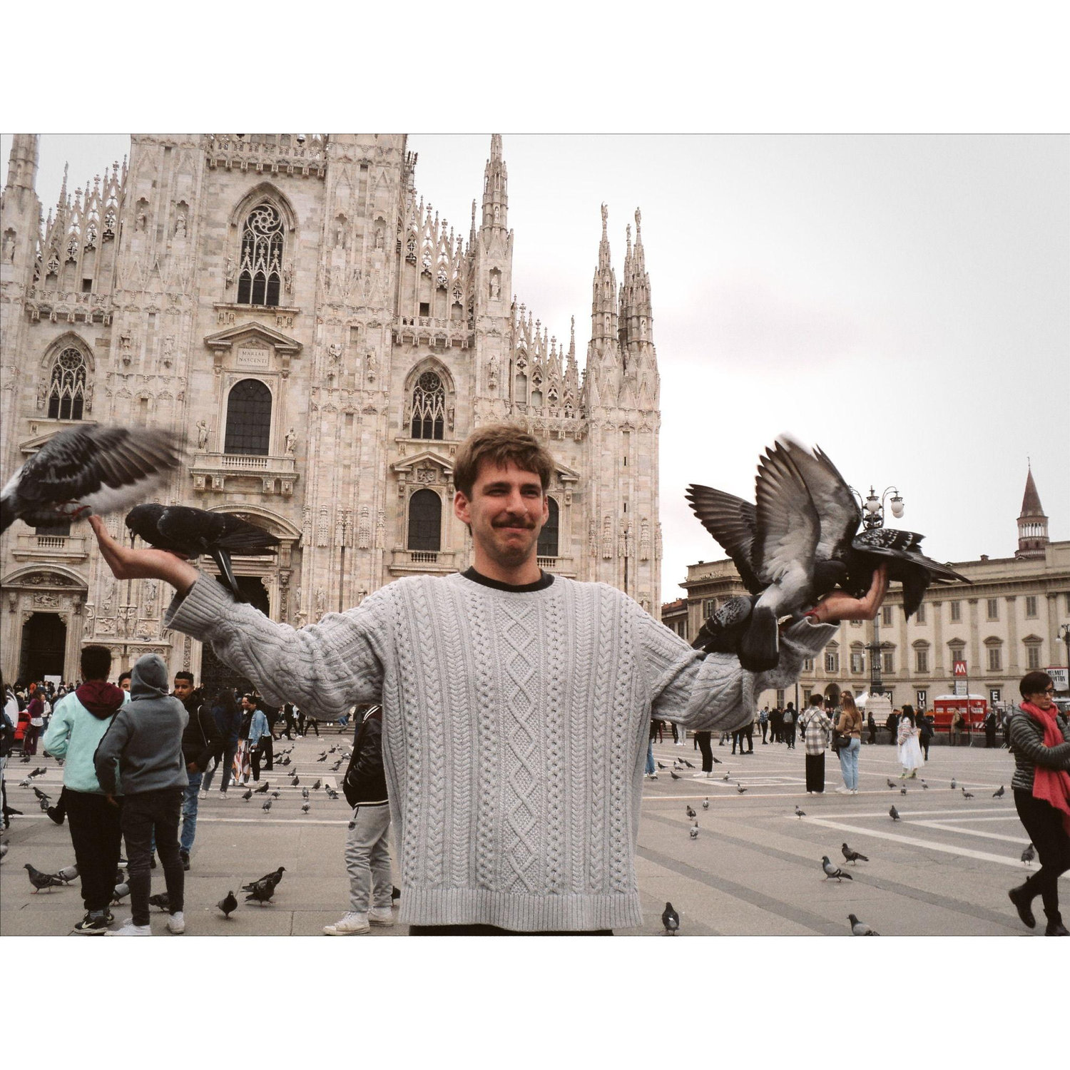 another photo of leif i love, he looks like the pigeon lady in home alone 2