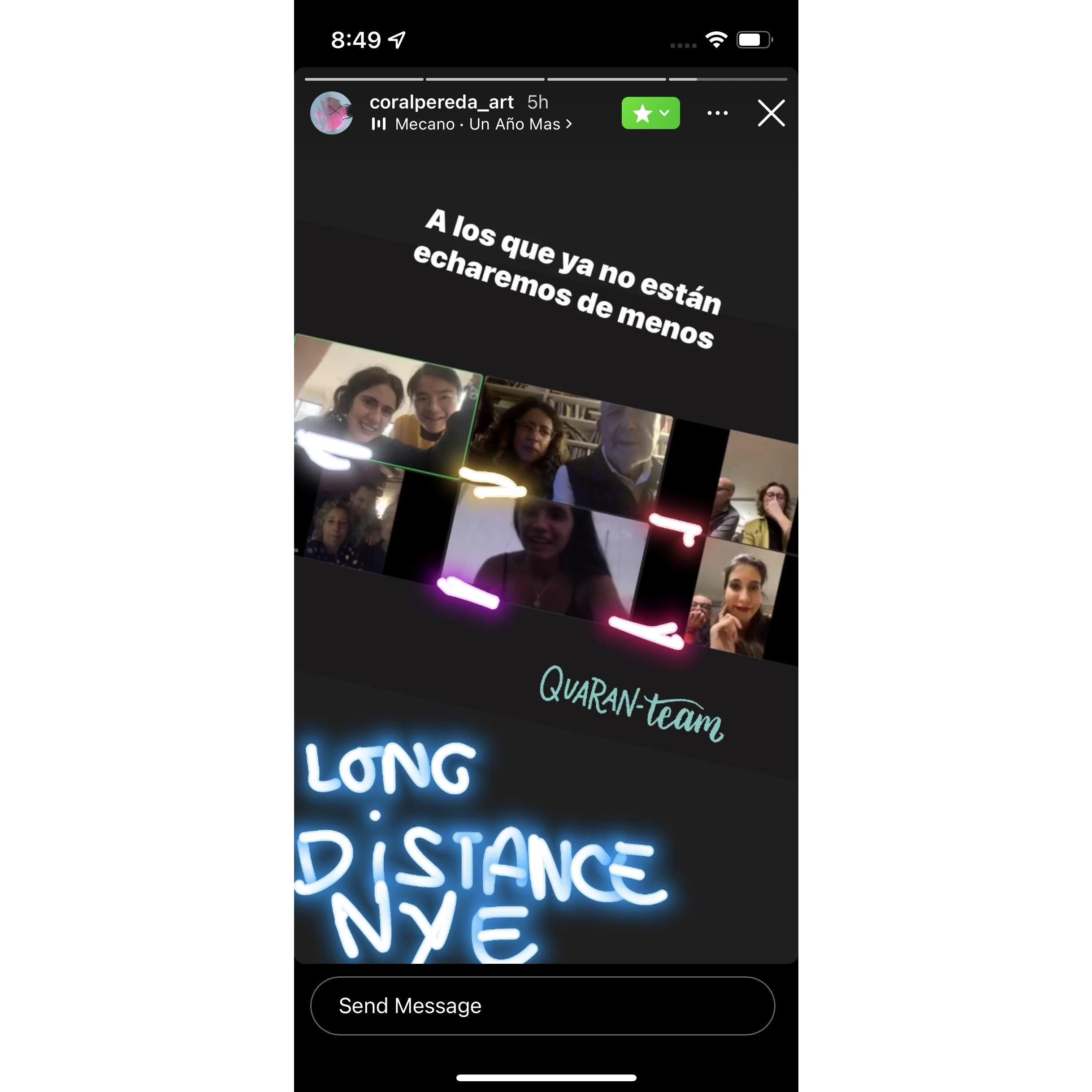 Long distance NYE with the family.