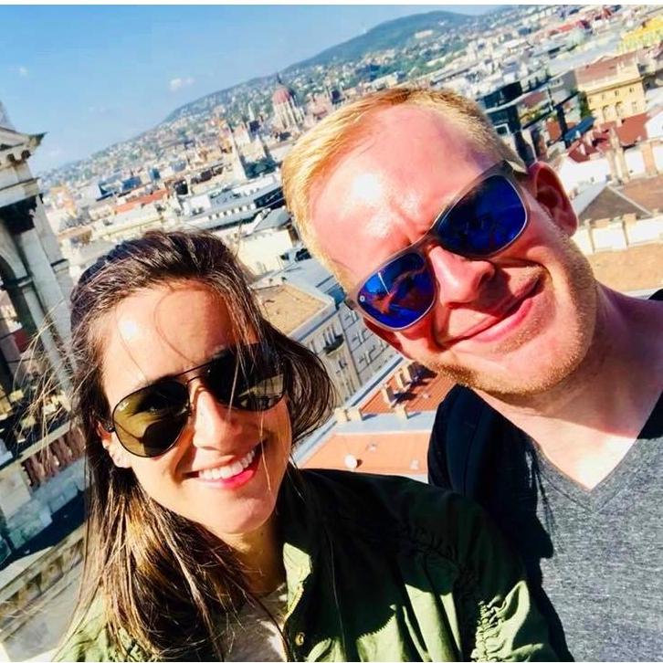 At the top of St. Stephen's Basilica, Budapest.