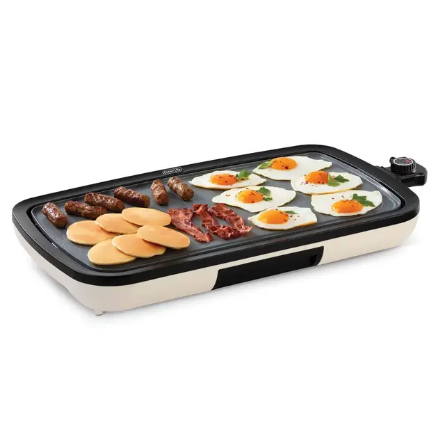 Dash Nonstick Ceramic Electric Flat Top Griddle Cream