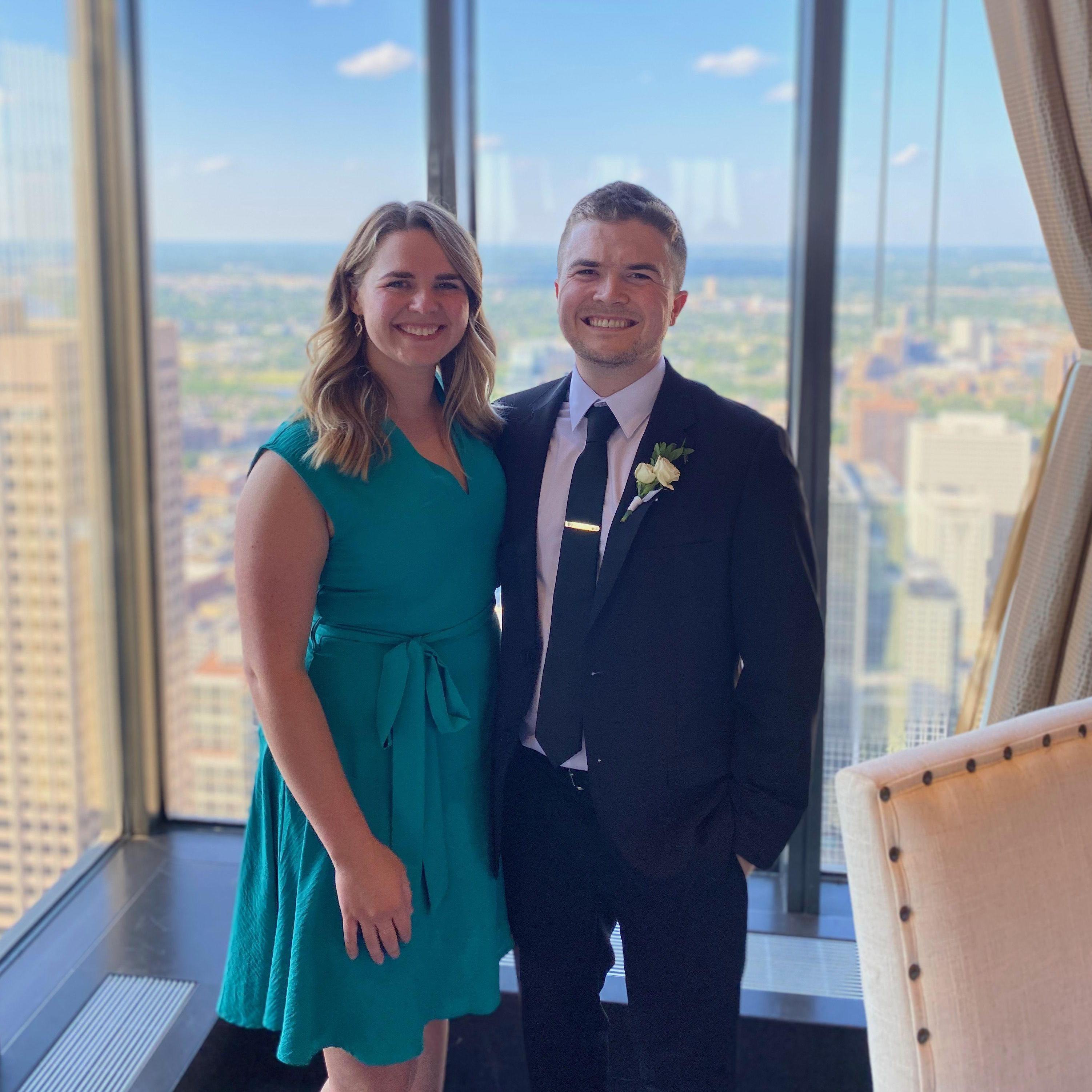 Our first wedding together. We've since attended 11 weddings throughout our relationship!