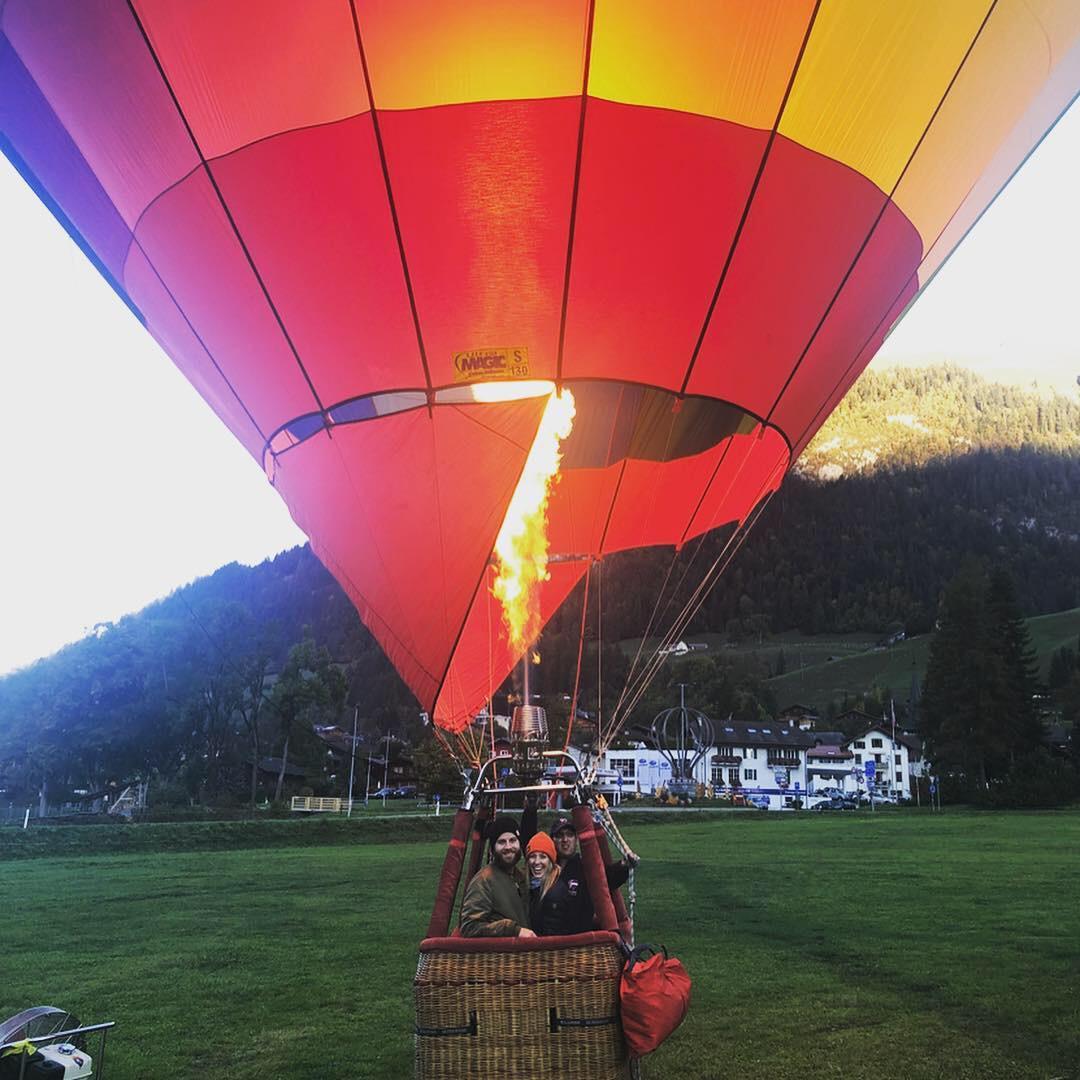 Just before lifting off at sunrise in Château-d’Oex, Switzerland - October 5, 2018.