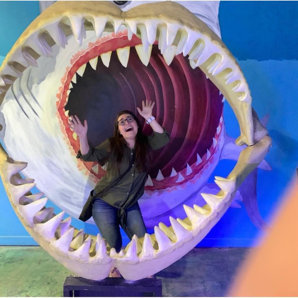 I got eaten by a shark at the Austin Aquarium... Ouch!