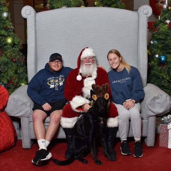 Lani's first time meeting Santa!