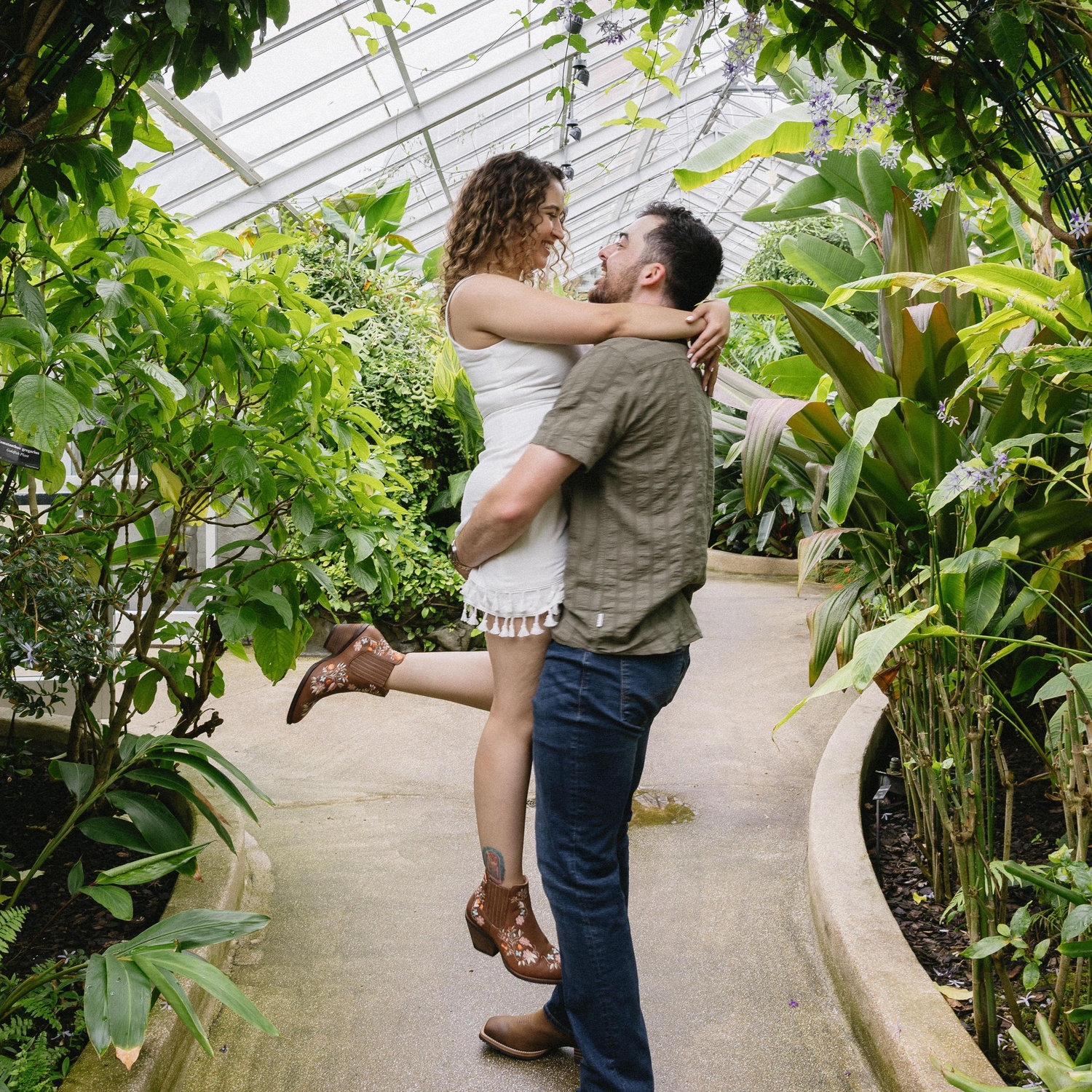 Conor and Ale's engagement shoot photos: Rawlings Conservatory in Baltimore.