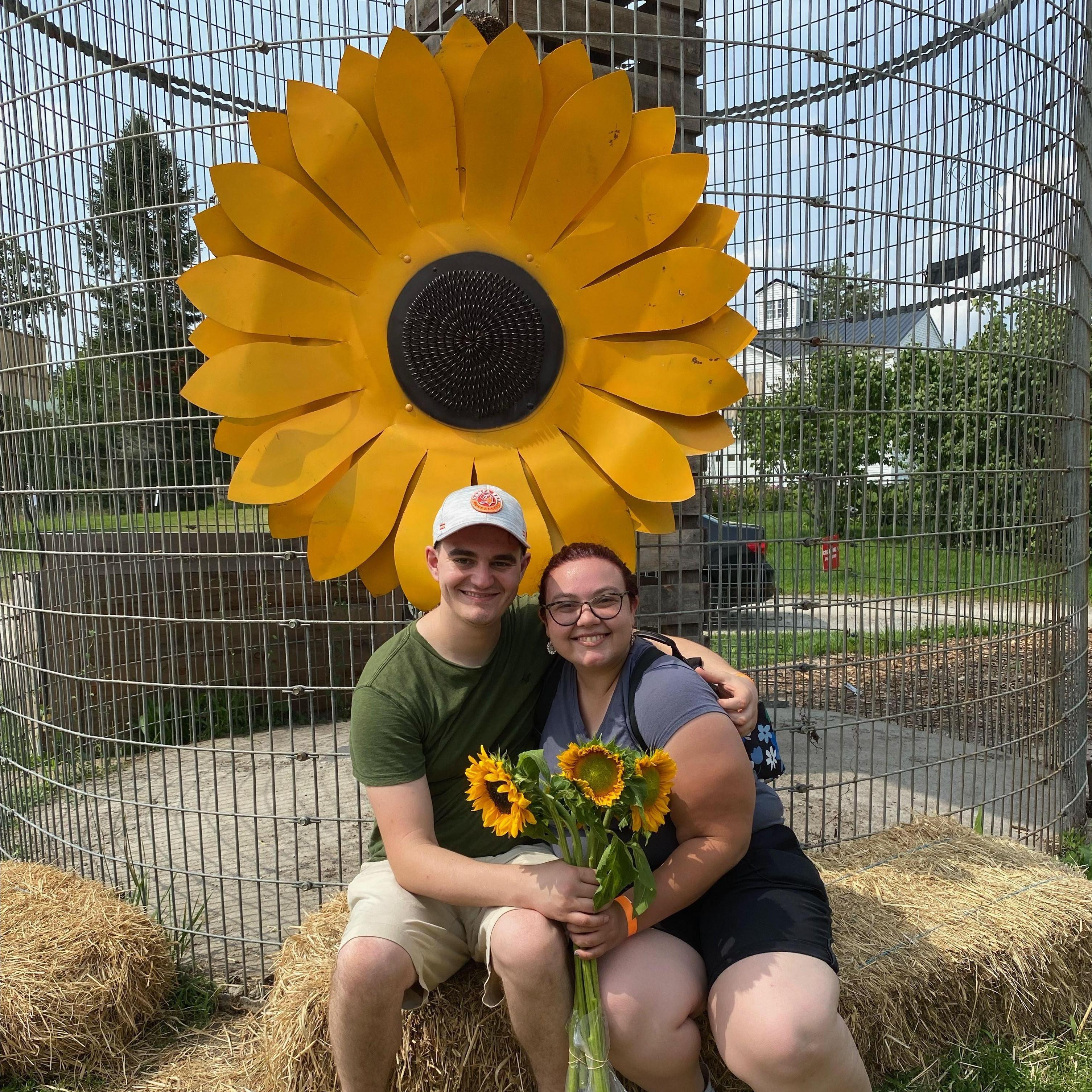 Here we are at one of our favorite spots, Coppal House Farm, during the beautiful Sunflower Festival.
