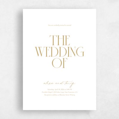 Elegant Wedding Invitation - Cleveland Portrait