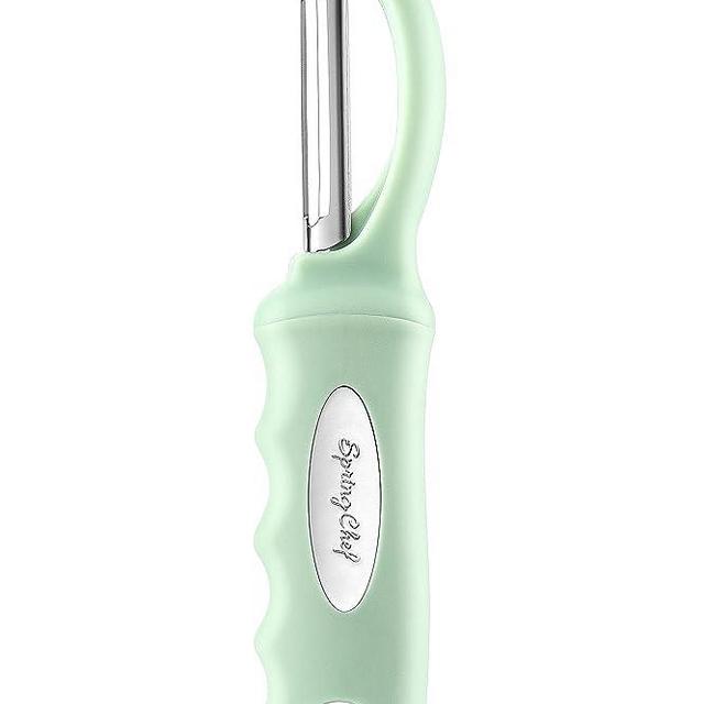 Spring Chef Premium Swivel Vegetable Peeler, Comfortable Handle and Ultra Sharp Stainless Steel Blades - Perfect Kitchen Peeler For Veggie, Fruit, Potato, Carrot, Apple - Pistachio