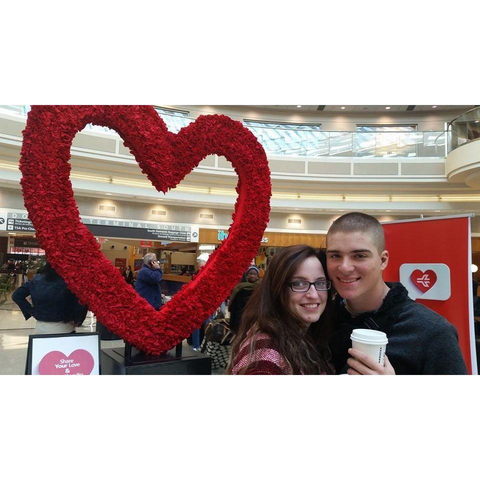 In Hartsfield-Jackson, 2/15/15, the day Brandon moved to Hawai'i
