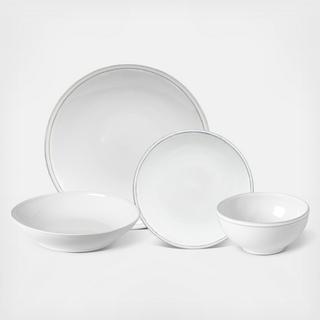 Friso 4-Piece Place Setting with Cereal and Pasta Bowl, Service for 1