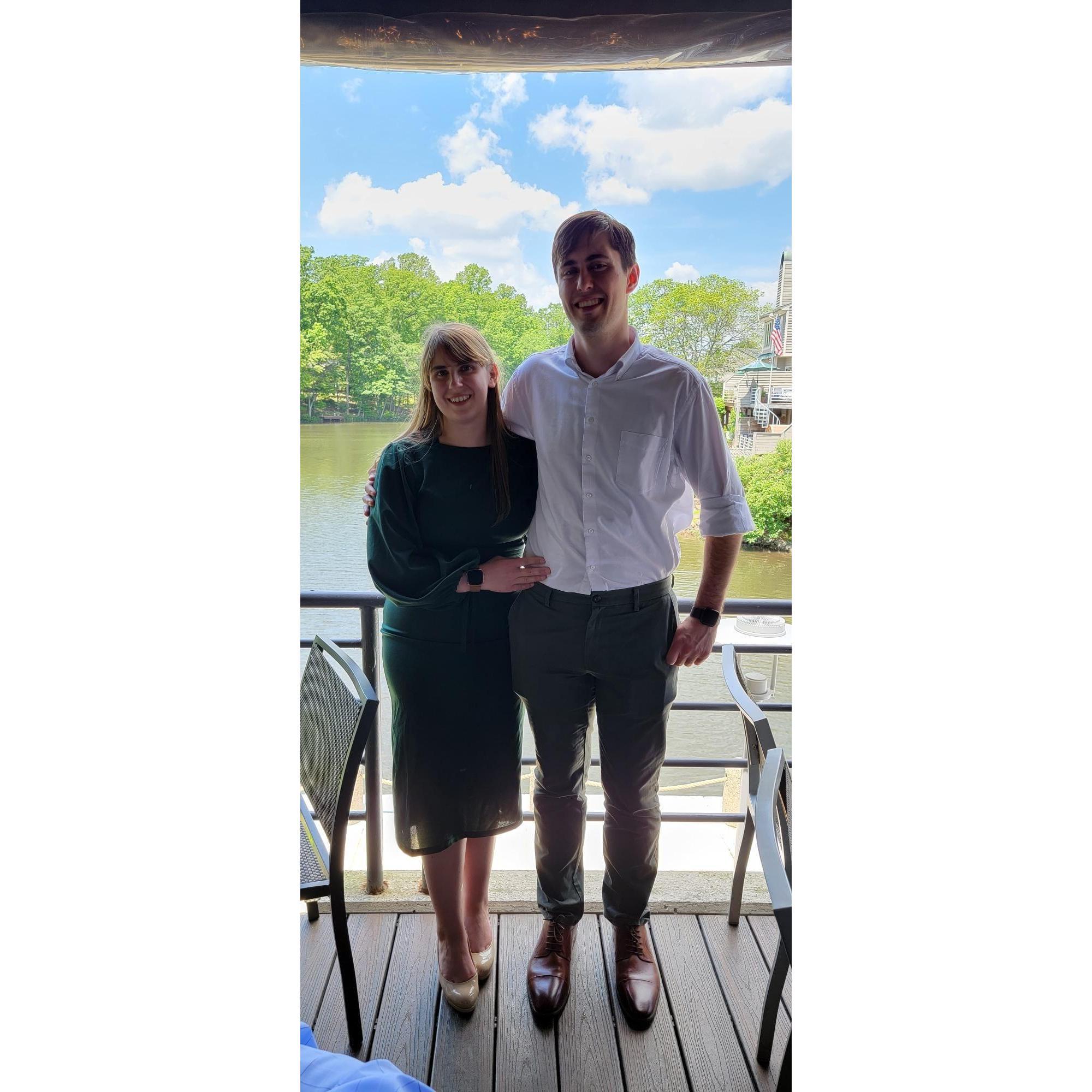 Christian and Areeje at their engagement party