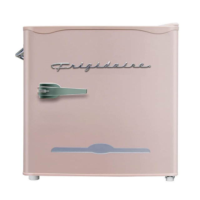 FRIGIDAIRE Coral EFR176- AMZ Retro Mini Refrigerator-Energy Saving-Adjustable Thermostat Control-Side Mounted Bottle Opener-Ideal for for Dorm, Office, RV, Garage, Apartment 1.6 Cubic Feet