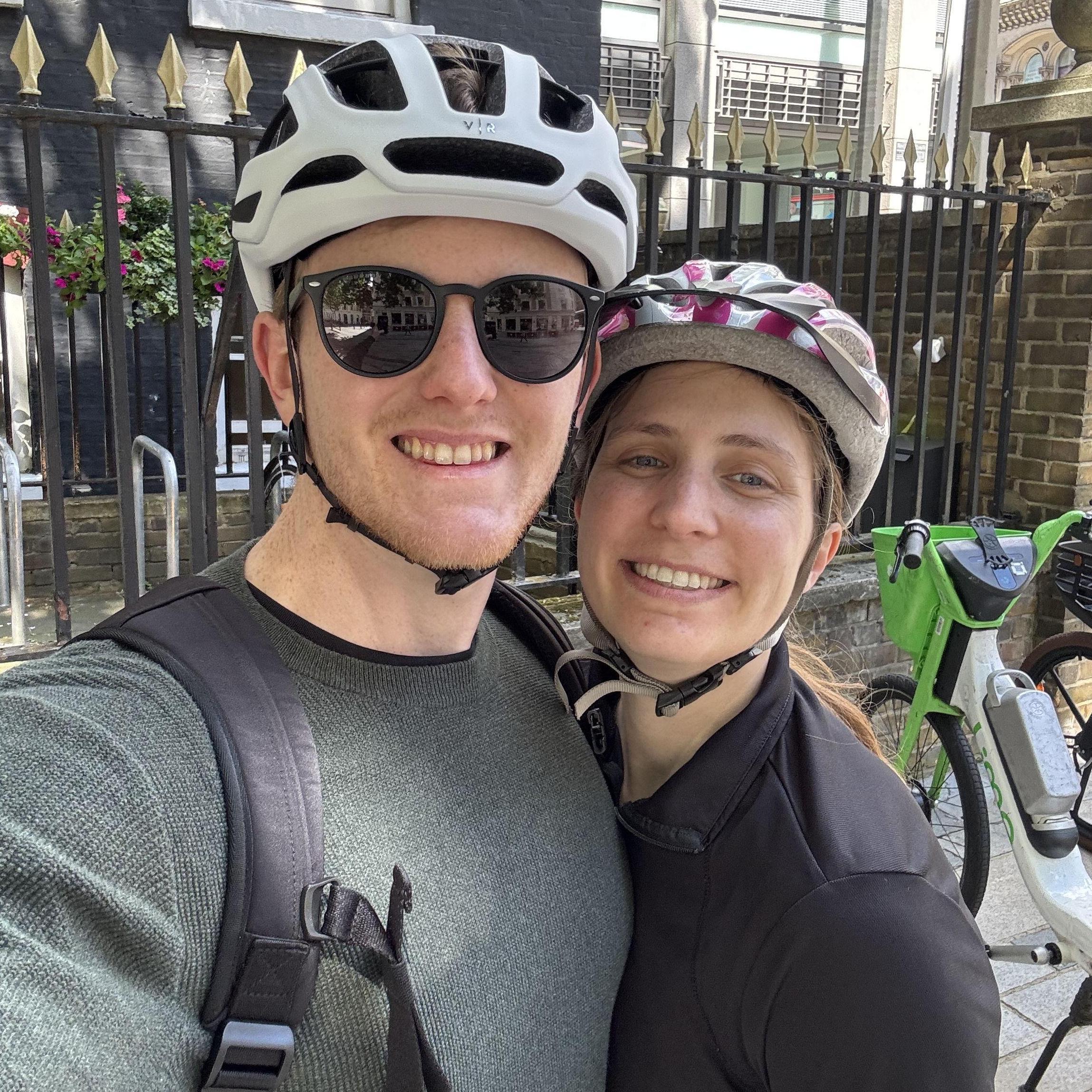 Cycling through the streets of London