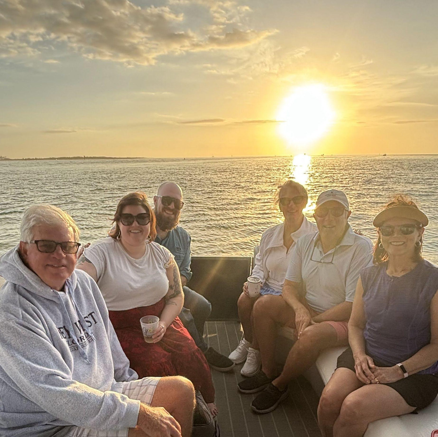 The meeting of the parents, on the water in Florida