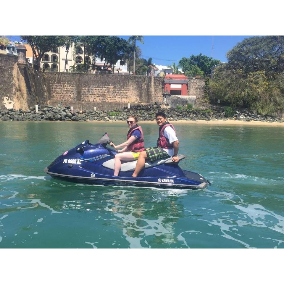 Riding a Jet Ski in San Juan, Puerto Rico April 2015.