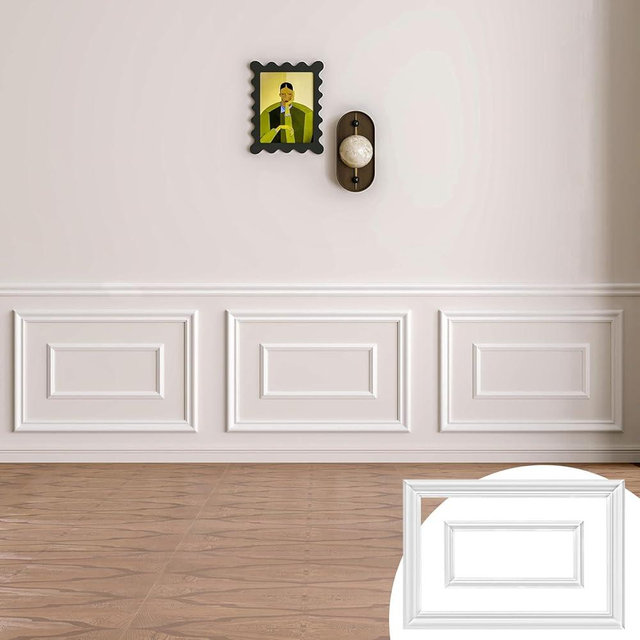 Ar3d 3-Frame Peel and Stick Wall Molding Trim Kit, Polystyrene Molding Wall Trim for Accent Wall, 30" x20" Self Adhesive Wainscoting Panels, Pre-Cut Wall Molding for Home Decor
