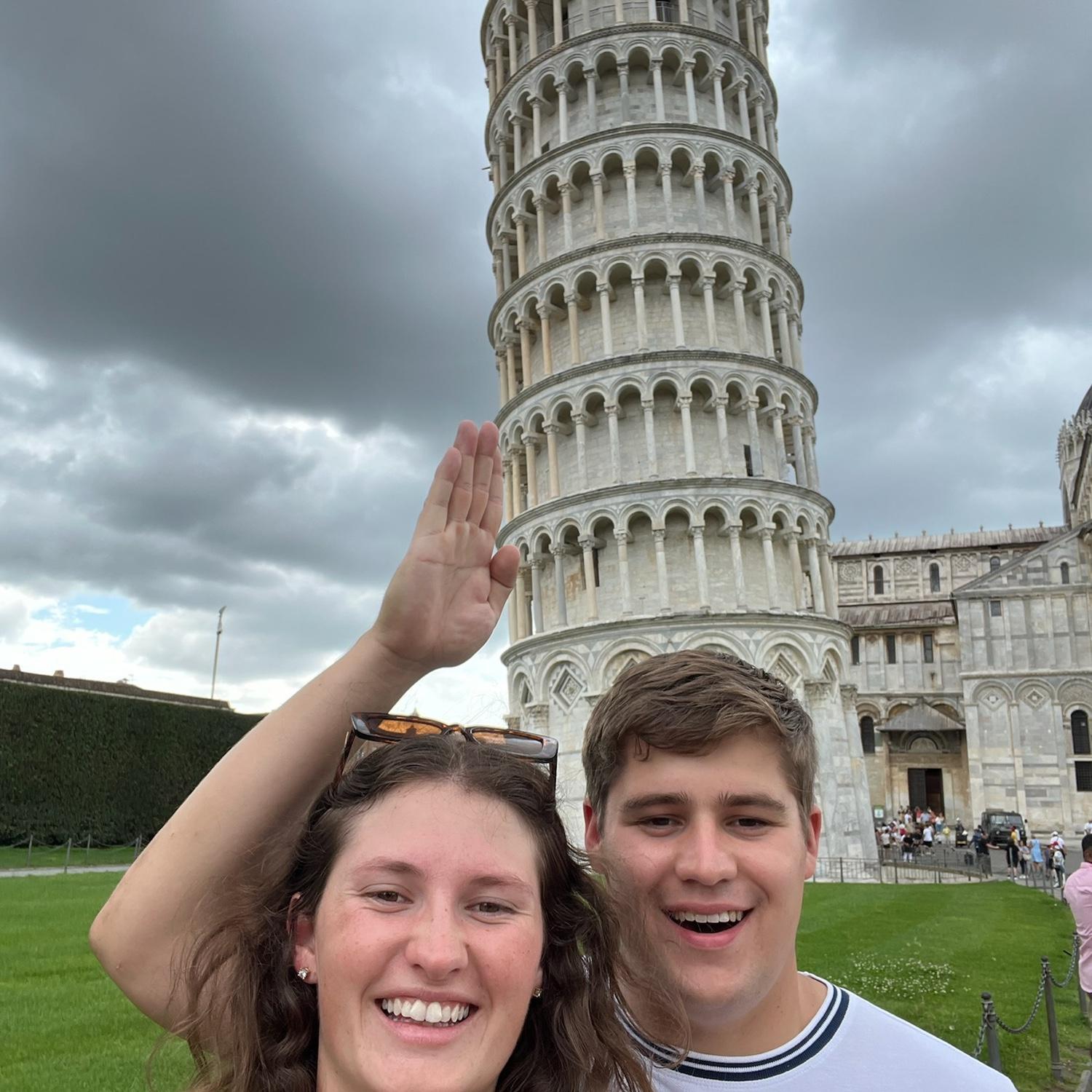 Leaning tower of Pisa!