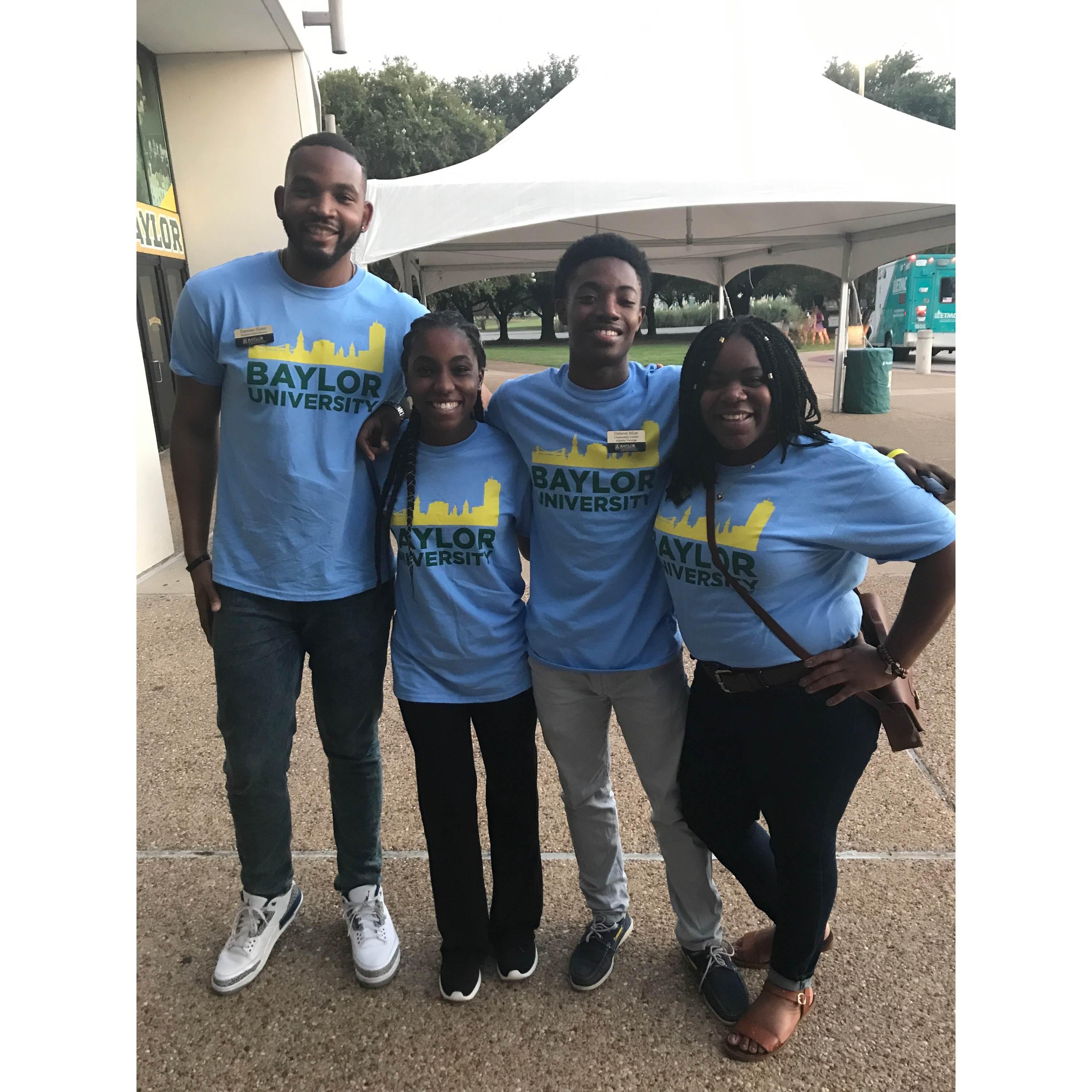 Darrian and T'erica: our first mentors at Baylor.