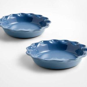 Le Creuset Heritage 9" Pie Dishes; Set of 2 (Chambray)