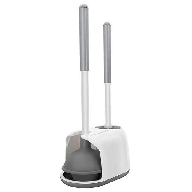 SetSail Toilet Brush and Plunger Set for Bathroom Cleaning Heavy Duty Toilet Bowl Brush and Plunger Deeply Cleaning Toilet Brush Hidden