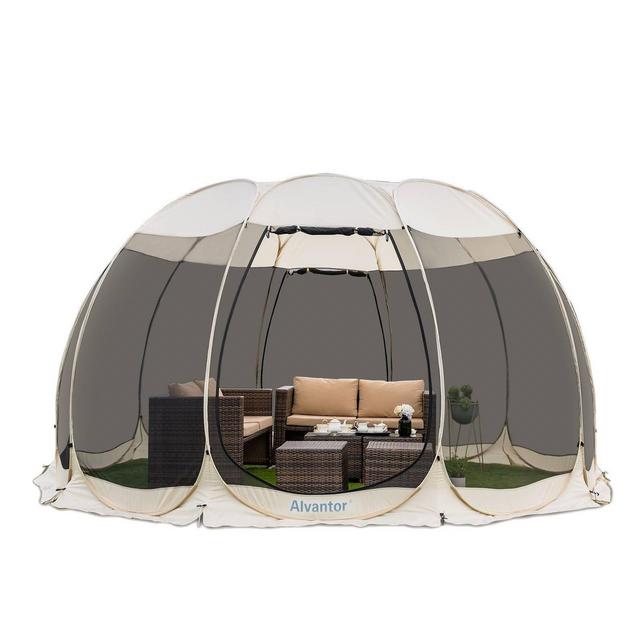15' x 15' Pop Up Portable Gazebo Screen Tent - Alvantor