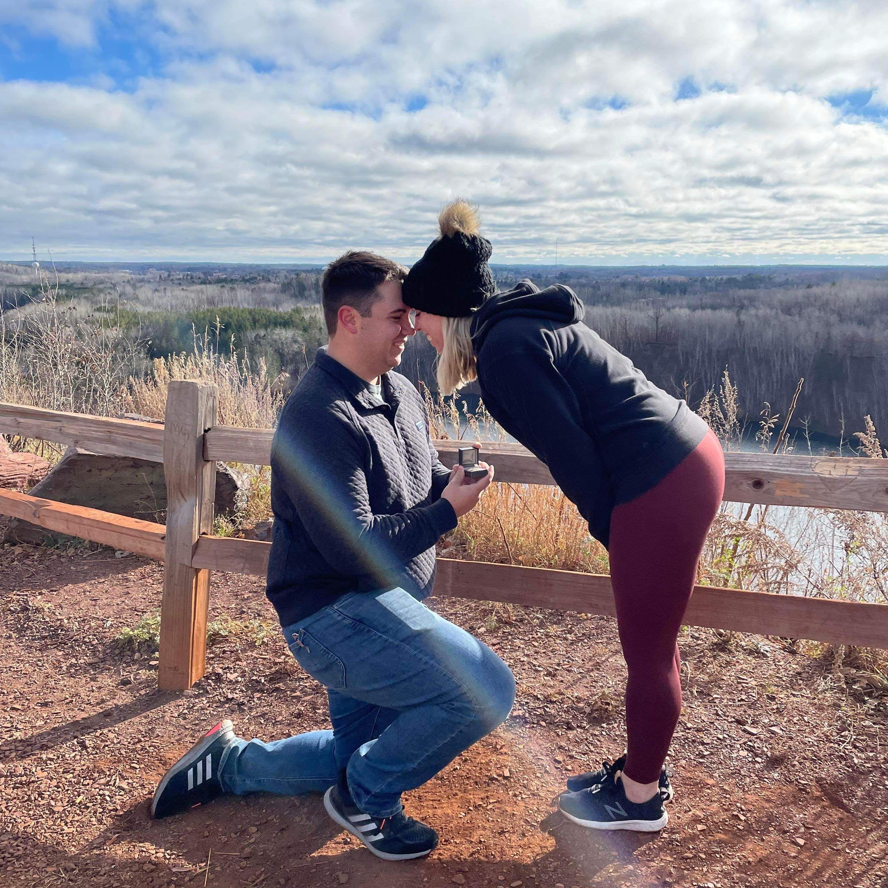 The day that we got engaged! Crosby, MN