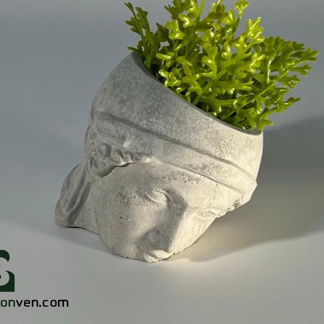 ATHENA CONCRETE Face Planter - Head Planter - Athena Plant Pot - Sculpture Planter - Goddess Of Wisdom - Home Decoration - Home Decor