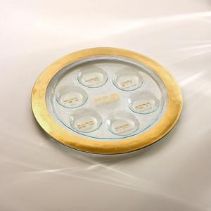 Annieglass - Gold Seder Plate