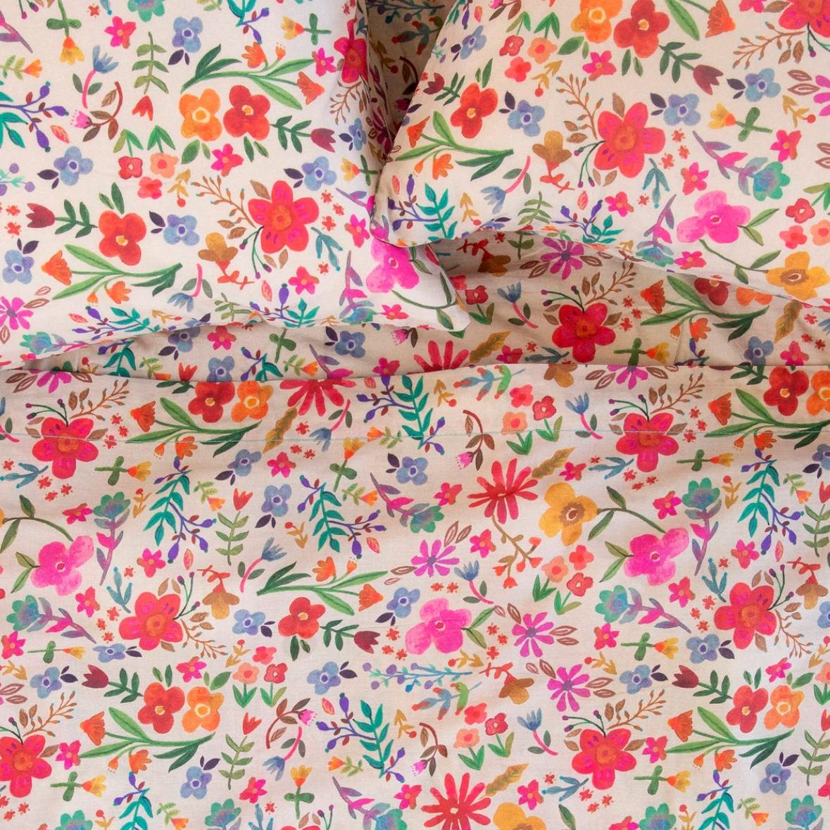 Sooo Soft Cotton Sheet Set - Sage Blooms