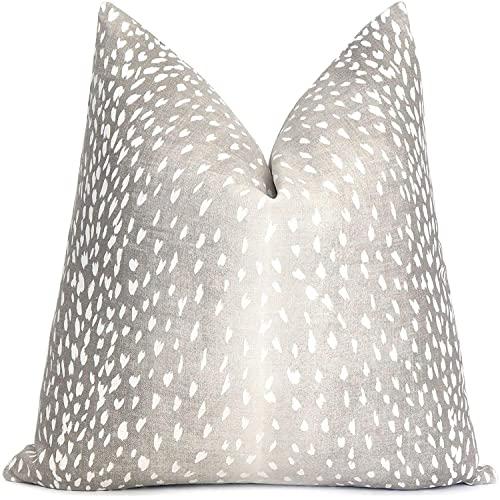 JeanLowell Gray Antelope Pillow Cover with Zipper Square Euro Sham or Lumbar Pillow Cushion Pillow Case Throw Pillow Accent Linen (20“×20”)