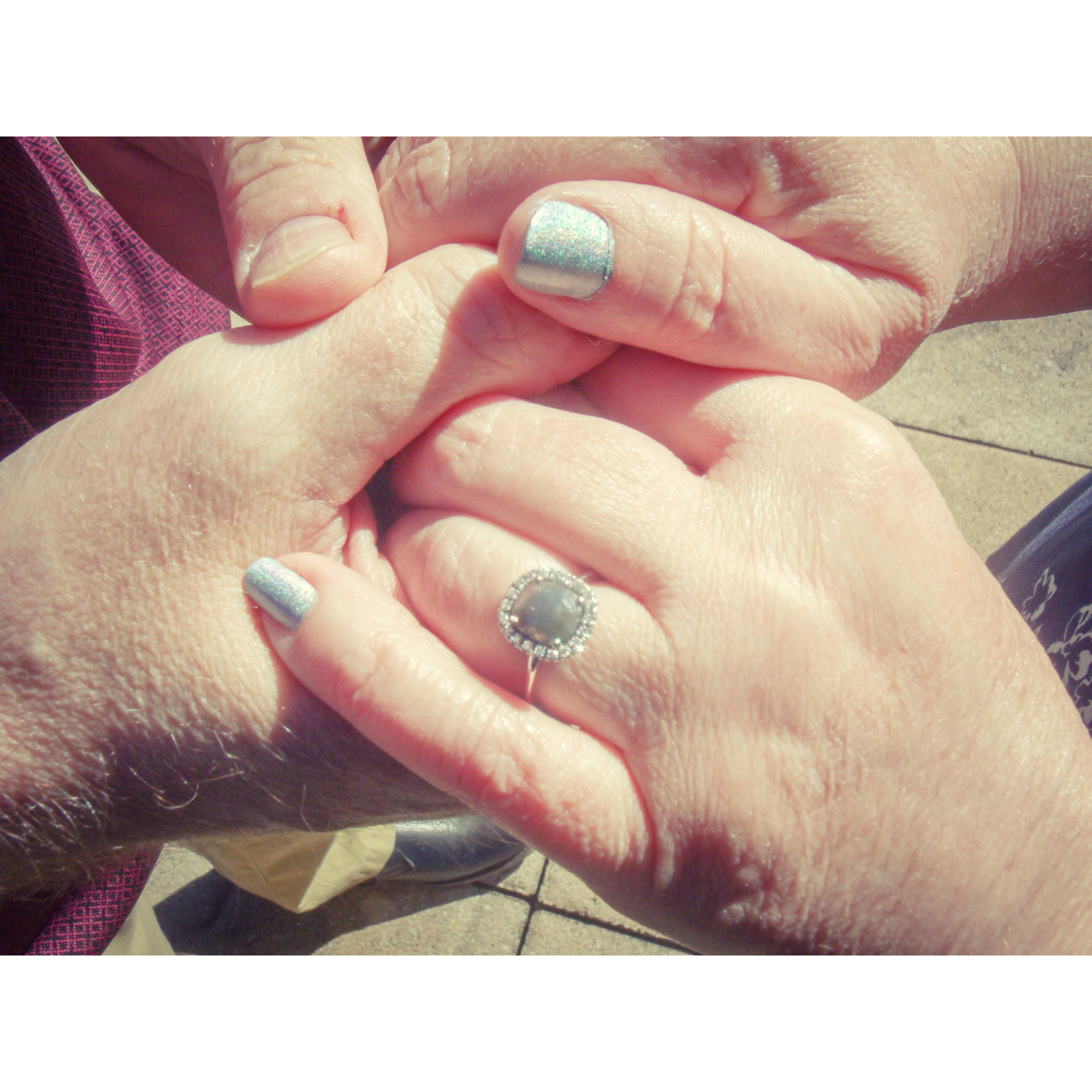 I love unique and this ring and his proposal were both that.