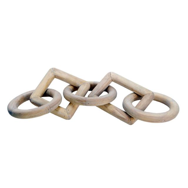 VIP Wood 15.2 in. Brown Different Shapes Chain Links Decor