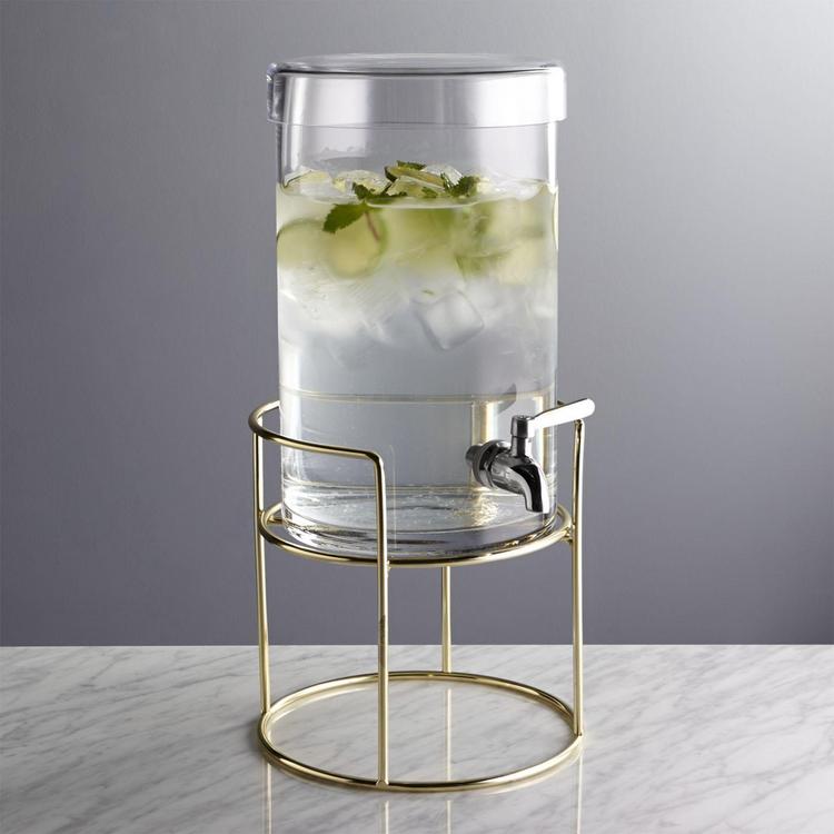 Glass Drink Dispenser with Stand