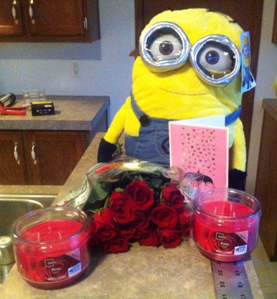 our first valentines day in our own home. we had a candle light picnic on the floor and watched a video with all of our pictures and text messages we had so far