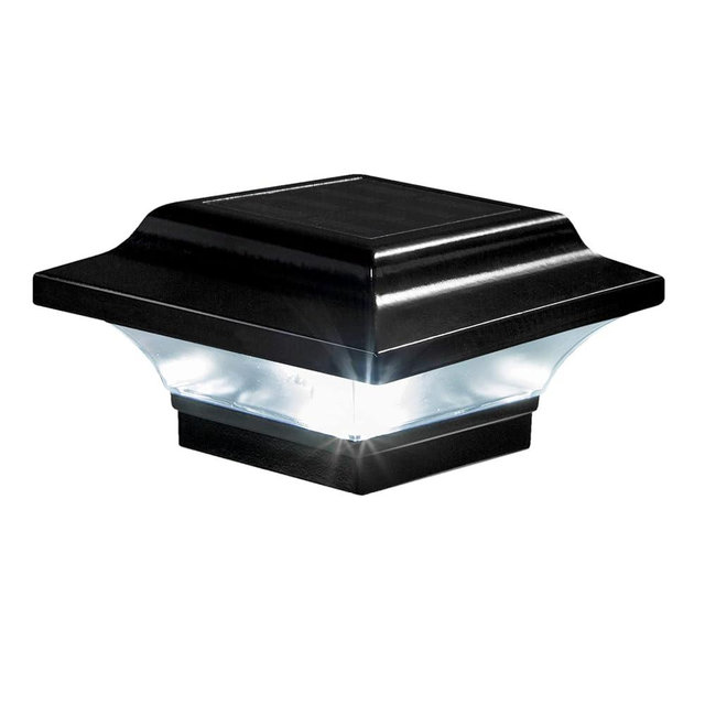 Classy Caps SL082B Imperial Outdoor Post Light- Fits 2" x 2", 2.25" x 2.25", 2.5" x 2.5" Posts, Black Powder Coated Aluminum