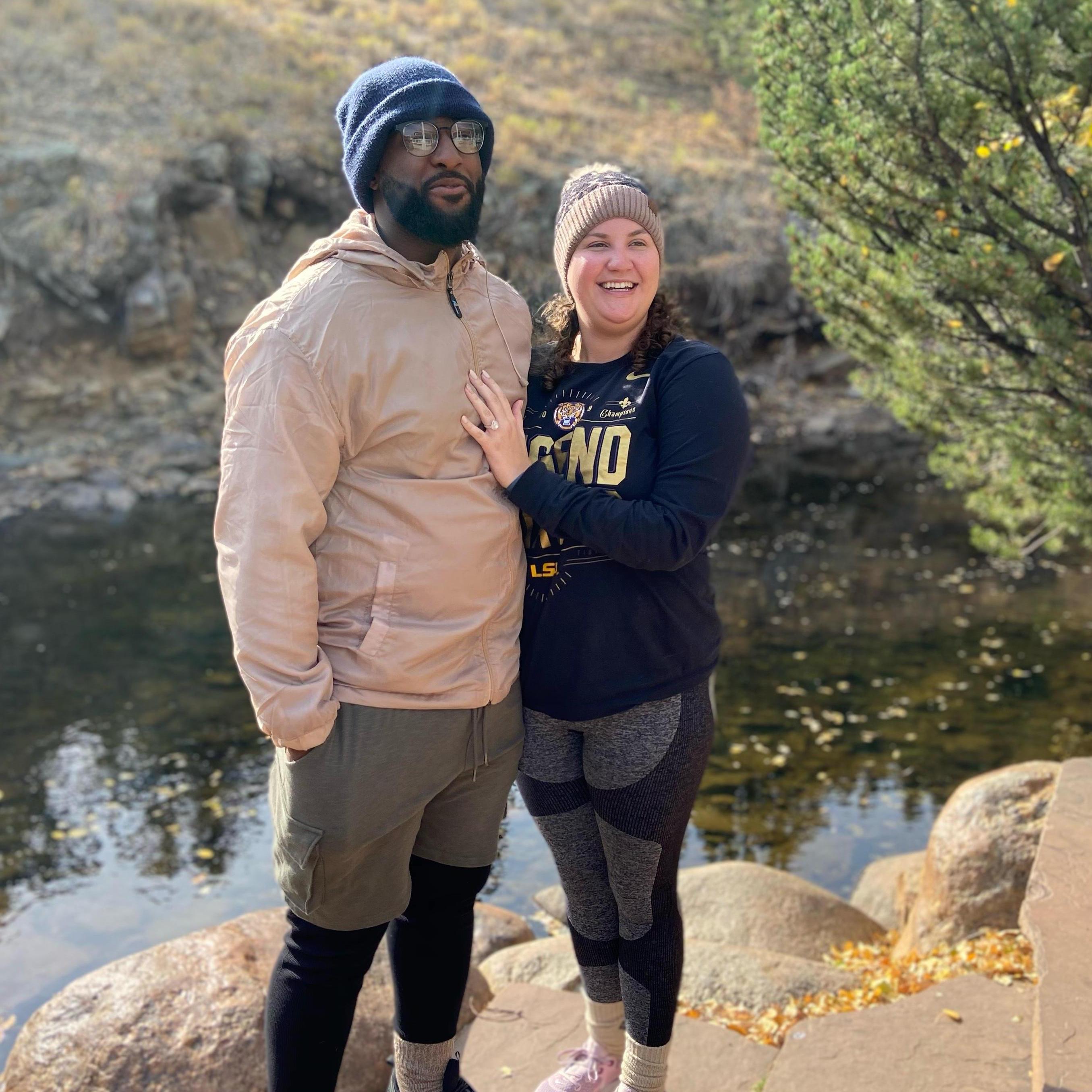 Day after our engagement! Estes Park, CO