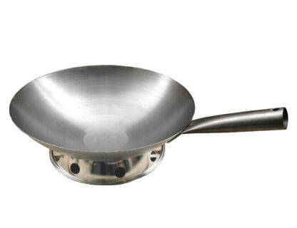 Carbon Steel Pow Wok with Hollow Metal Handle, Made-USA