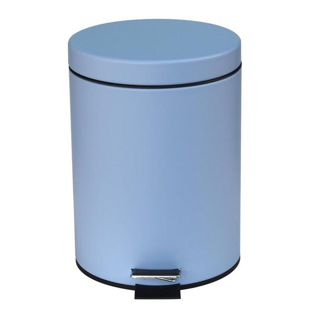 1.3gal Soft Close Pedal Trash Bin Chambray Blue - 88 Main